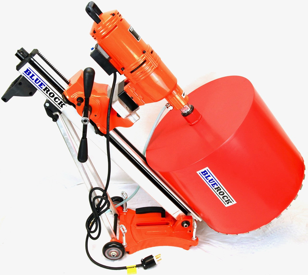 BLUEROCK Model 20Z1 T/S 220v Large Capacity Concrete Core Drill w/ Tilting Stand & Rolling Base