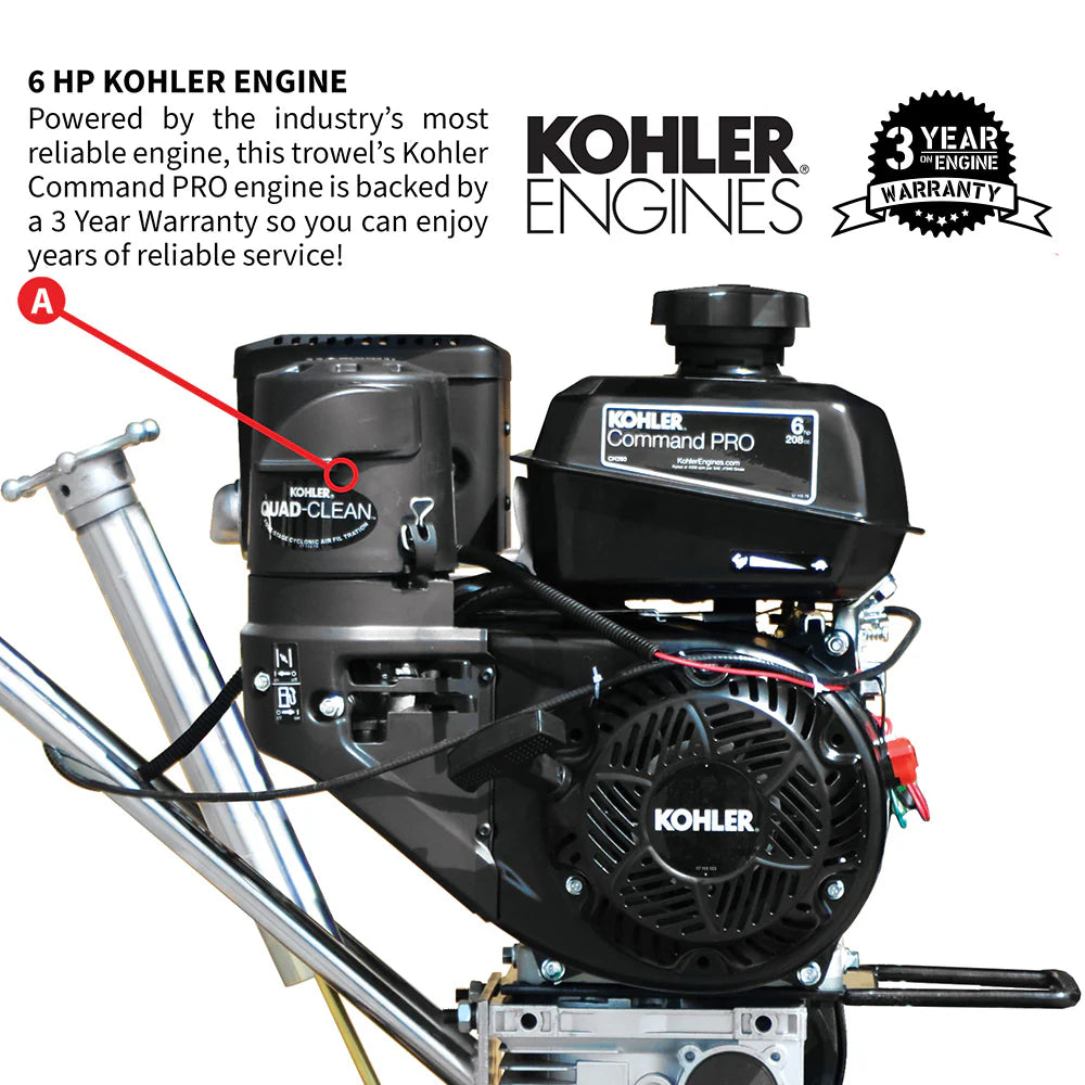 24" Concrete Power Trowel Edger | 6HP Kohler Engine