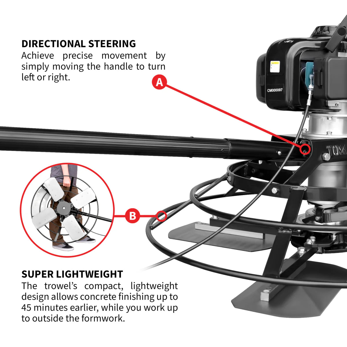 Portable Concrete Power Trowel