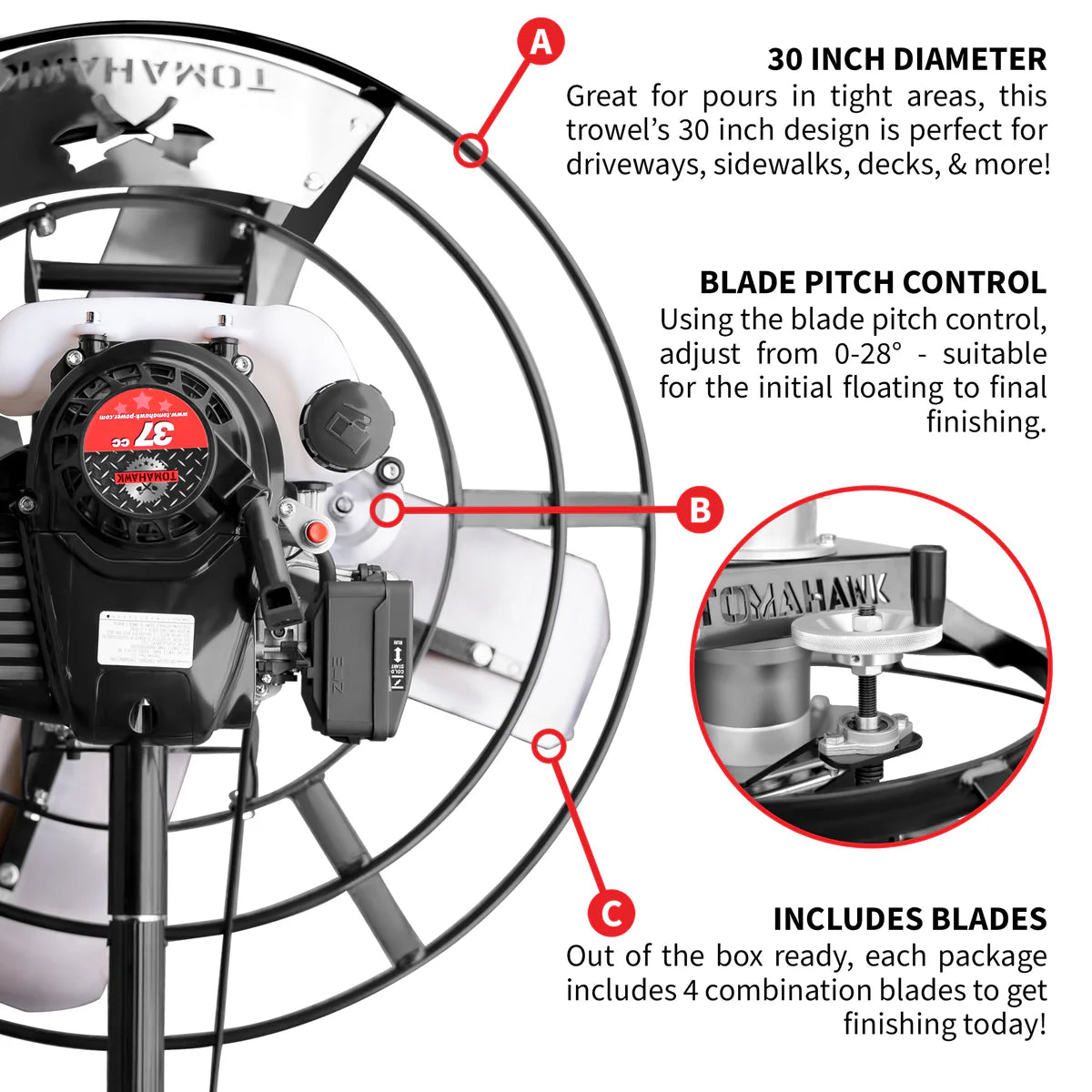 Portable Concrete Power Trowel