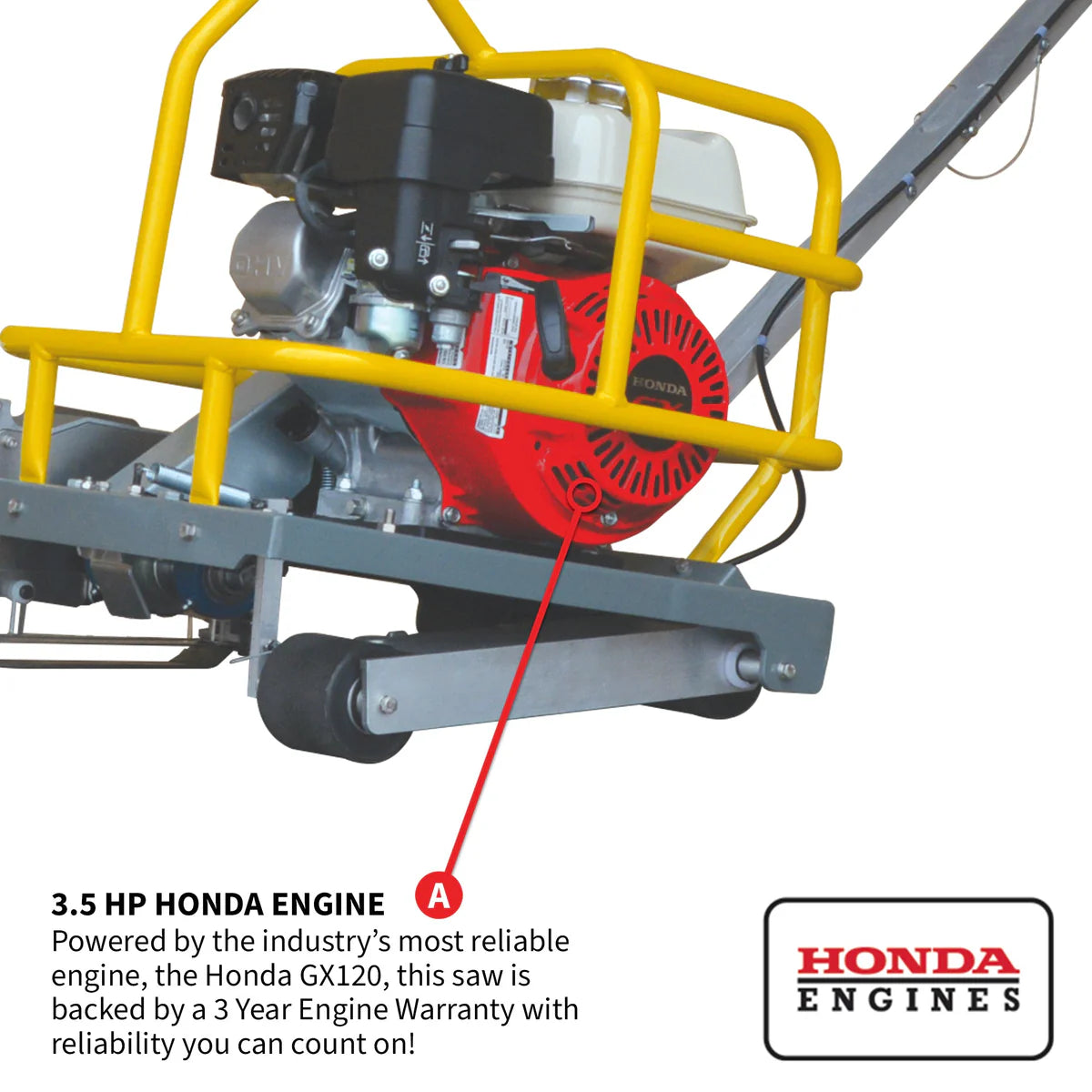 6" Early Entry Concrete Saw | 3.5 HP | Honda GX120 Engine