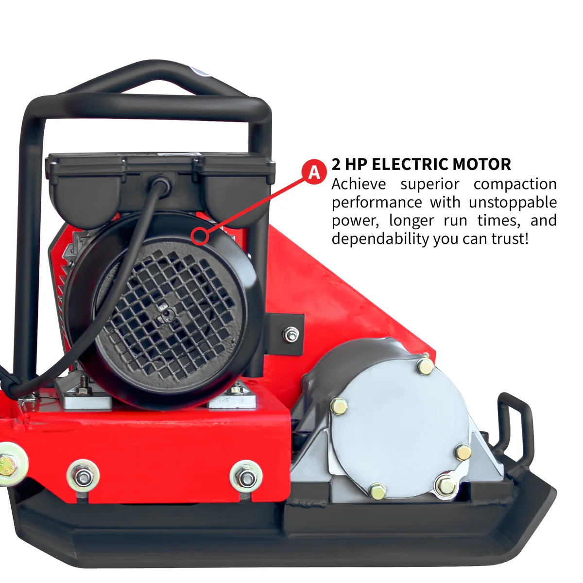Electric Vibratory Plate Compactor | 2HP | 19"x15" Plate